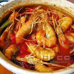 杂菜红咖哩虾