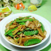 五花肉荷兰豆炒水笋的做法