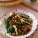 青椒蒜苗炒腊肉