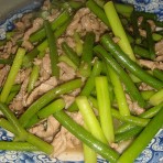 牛肉炒蒜苗