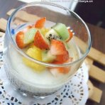 抹茶杂果芝士杯的做法