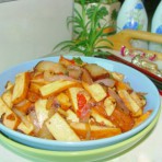 熏肉洋葱炒豆干